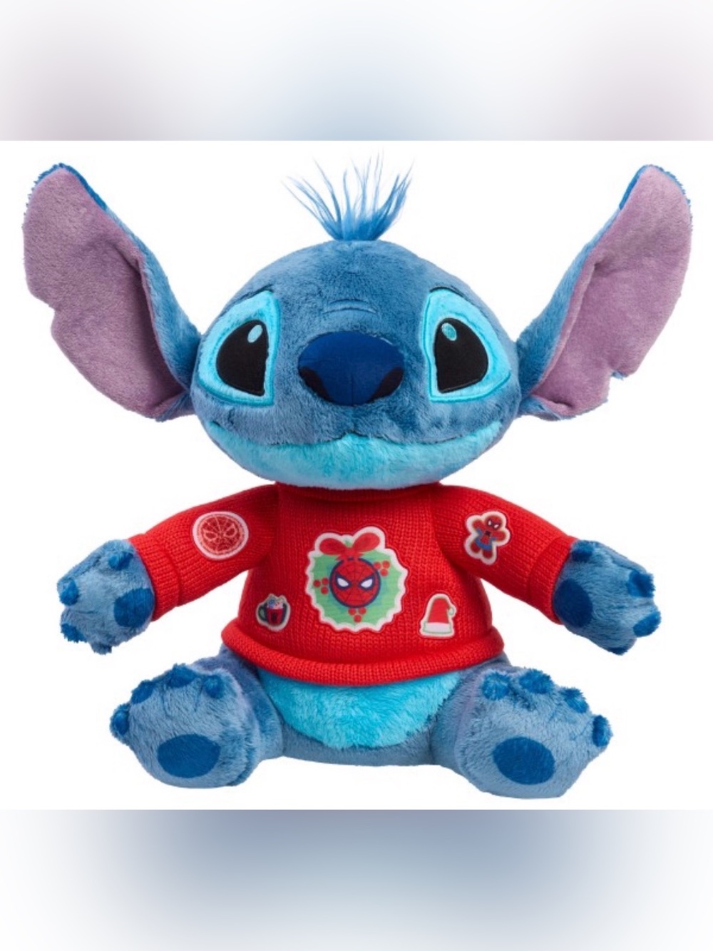 Disney Lilo & Stitch Christmas Holiday Stuffed Plush Marvel Spiderman Sweater